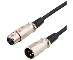 Deltaco XLR-1200, XLR, kištukas, XLR, lizdas, 20 m, juodas