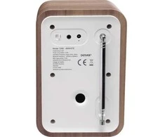 Denver DAB-48WHITE, Asmeninis, Skaitmeninis, DAB+, FM, 2,5 W, 3,5 mm, Balta, Medinis
