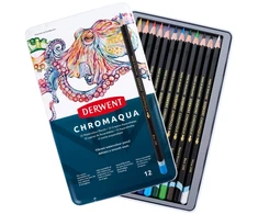 Derwent Chromaqua akvareliniai pieštukai – 12 vnt.