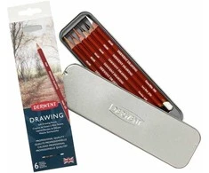 Derwent – Piešimo pieštukai skarda (6 vnt) (601084)