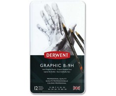 Linex Derwent Graphic blyanter 12 stk sæt ''hard''