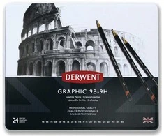 Derwent - Graphic Pieštukas Set, 24 Tin