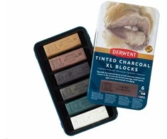 Artequipment Derwent XL Tinted Charcoal Blocks 6 stk tin