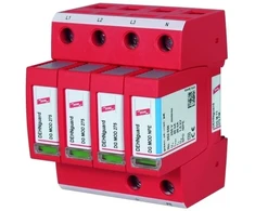 DEHN DG M TT 275 FM, Terminal, 230 - 400 V, 50 - 60 Hz, 20000 A, Raudona, Thermoplastic