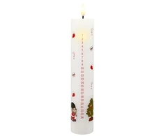 Lumarko Det Gamle Apotek Calendar candle with LED, H 24.5 cm, Dia. 5 cm, The Little Guard (9931046)