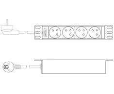 Digitus ZUB Digitus Power strip 4x CEE