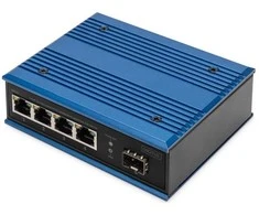 Šakotuvas Digitus 4P Gigabit PoE Switch Ind. Unmanaged 1xSFP