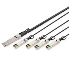 DIGITUS Kabelis QSFP+ to 4XSFP+ 40G DAC 5.0m juodas