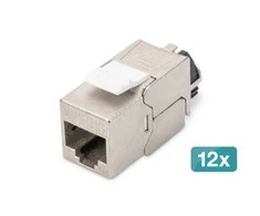 Digitus Modulis CAT 6A Keystone, ekranowany su inteligentnym menedżerem kabli - 12 vnt.