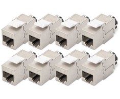 Digitus DIGITUS CAT 6A Keystone modulis, ekranuotas kabelių tvarkykle 8 vnt