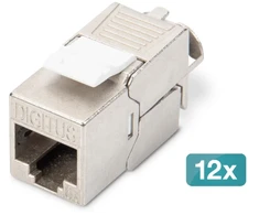 „Digitus Modulis CAT 6A Keystone“ ekranuota, be įrankių montuojama jungtis - 12 vnt.