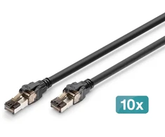 Digitus CAT 8.1 S-FTP 1M 10X Juodas (DK-1843-010-10)