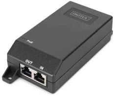 „Digitus Gigabit Ethernet PoE+“ injektorius, 802.3at maitinimo kontaktai: 4/5(+), 7/8(-), 30 W