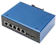 Šakotuvas Jungiklis Digitus DIGITUS Ind. 4+2 prievadų L2 valdomas Gigabit Ethernet jungiklis 4 x GE RJ45 + 2 SFP prievadas