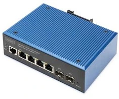 Šakotuvas Jungiklis Digitus Digitus Industrial Gigabit Ethernet PoE jungiklis, 4+2 prievadai, valdomas duomenų perdavimo lygmenyje (L2)