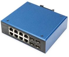 Šakotuvas Jungiklis Digitus DIGITUS Switch 8+4 -Port Gigabit Ethernet PoE