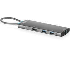 Digitus USB-C prijungimo stotis, 8 prievadų, universali, USB Type-C, pilka