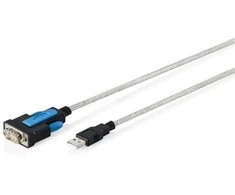 Digitus Kabelis adapter usb 2.0 do rs232 (db9) | chipset ftdi (ft232rnl) | pvc, transparentny | mocowanie na śruby | 1.8m