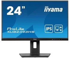 Monitorius IIYAMA XUB2493HS-B6 24 colių ETE IPS skydelis 1920x1080 100Hz 250cd/m garsiakalbiai HDMI DisplayPort