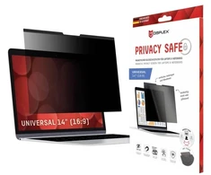 Displex PRIVACY SAFE magnetinis dvipusis privatumo filtras nešiojamajam kompiuteriui / Notebook 14'''' (16:9), 35,6 cm (14"), 16:9, nešiojamasis kompiuteris, berėmis privatumo ekrano filtras, 5H, blizgus / matinis