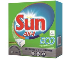 Diversey Indaplovės tabletės „Sun All in 1 Eco Flower“ su druskos muilu / atpalaiduojančia, 5 dėžutės po 100 vnt./dėžutėje