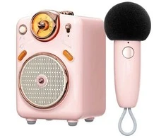 Divoom Thumbs Up Nykščiai aukštyn! kolonėlė "Fairy OK" Bluetooth inkl. Mikro rosa – garsiakalbis