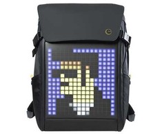 Divoom Mugursoma M Premium Laikapstākļu izturīga soma ar Led Pixel Art Displeju &amp; App vadību Melna