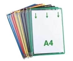 Djois Tarifold PVC rėmeliai A4x10, juodi 385x50x245mm 0,552kg (10 vnt.) - (10 vnt. pakuotėje)