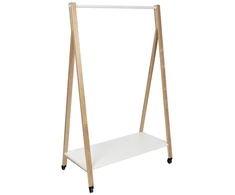 Drabužių kabykla, Alba Sleek, iki 30 vnt./40 kg, su ratukais ir lentyna