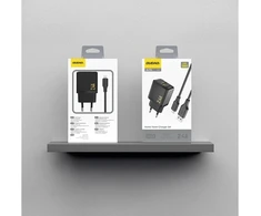 Dudao A23LEU adapteris 12 W 1xUSB-A (pridedamas 1 m USB-A į Lightning kabelis) Juodas