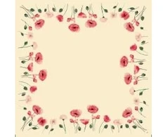 Staltiesė Stikdug Bio Dunicel 84x84cm Poppy Charm, 20 vnt./pak