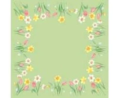 Vienkartinė staltiesė Bio Dunicel Spring Melody 84 x 84 cm Floret, 5 vnt. x 20 vnt./dėžutėje