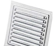 Duka Ventilation Venetianiškos žaliuzės su tinkleliu nuo vabzdžių 150x150 mm, aliuminio, MVM