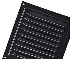 Duka Ventilation Venetianiškos žaliuzės su tinkleliu nuo vabzdžių 150 x 150 mm, juodos MVM