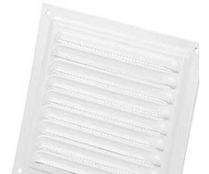 Duka Ventilation Venetianiškos žaliuzės su tinkleliu nuo vabzdžių 150x150 mm, baltos, MVM