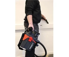 Dulkių siurblys Starmix Vaccufix "H" 18 voltų Makita baterijai. Yra adapterių Milwaukee, Bosch ir DeWalt baterijoms.