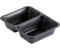 Abena Caterline 645/540 PP juodas 2 skyrių padėklas 227x178x50 mm 216 vnt./dėžėje