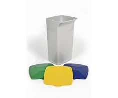 Durable Šiukšlių dėžė rūšiavimui DURABIN® 40L stačiakampė, balta sp. (dangtis perkamas atskirai)