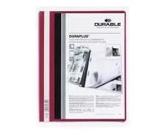 Laikiklis Durable DURAPLUS, raudonas, A4, 1 kišenė