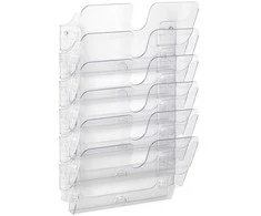 Durable FLEXIPLUS žurnalų ir laikraščių stovas 6 spintos Permatomas