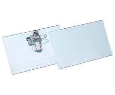 Durable Navneskilt m nål/klemme 54x90 mm - (50 stk.)