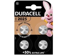 Duracell CR2025 3V ličio baterijos 4 vnt. automobilių raktams ir laikrodžiams