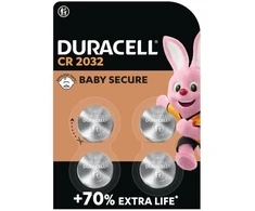 Duracell CR2032, Vienkartinė baterija, CR2032, Ličio, 3 V, 4 vnt., Sidabrinė