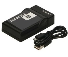 Duracell skaitmeninio fotoaparato akumuliatoriaus įkroviklis, USB, vidinis akumuliatoriaus įkroviklis, „Sony NP-BN1“, juodas, 5 V, 5 V