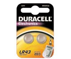 Duracell LR43, Vienkartinė baterija, SR43, Šarminė, 1,5 V, 2 vnt., Mygtukas / moneta