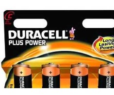 Duracell MN1400B4, Vienkartinės baterijos, C, Šarminė, 1,5 V, 4 vnt., Juoda, Oranžinė