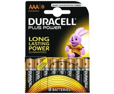 Duracell MN2400B8, Vienkartinės baterijos, AAA, Šarminės, 1,5 V, 8 vnt., 48 mm