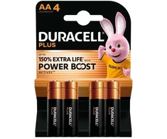 Baterijos, Duracell PLUS POWER, AA šarminės – 4 vnt./pak.