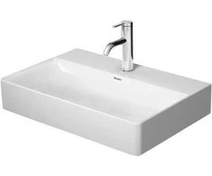 Duravit „DuraSquare“ kriauklė – 60 x 40 cm, kompaktiška, aukščio per vidurį ir perpildymo anga