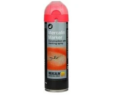 dva „Mercalin“ žymėjimo purškiklis, 500 ml – FLUO raudonas, skirtas asfaltui, betonui, žolei, žvyrui, medienai, akmeniui ir ledui